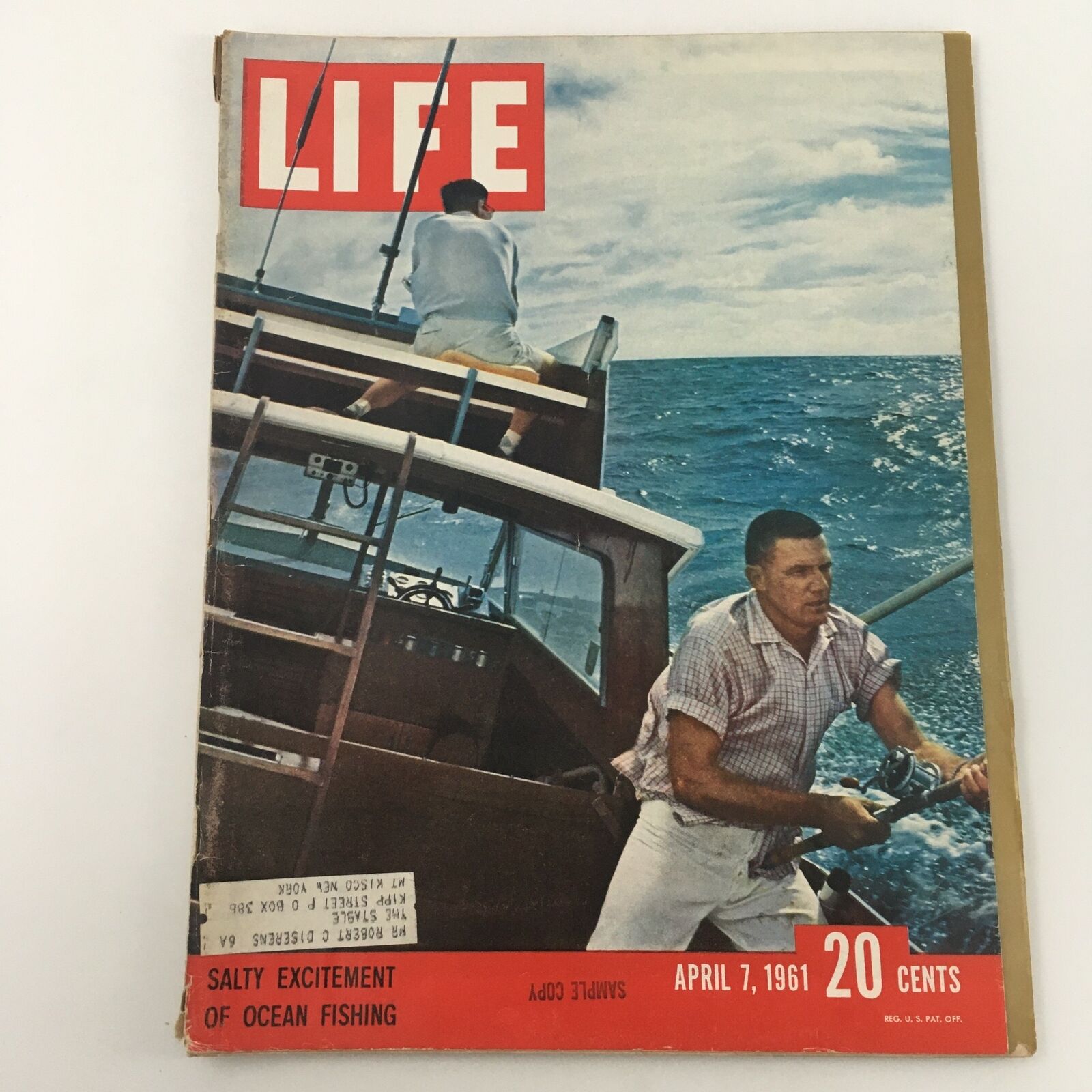 VTG Life Magazine April 7 1961 Feature of Salty Excitement of Ocean Fishing