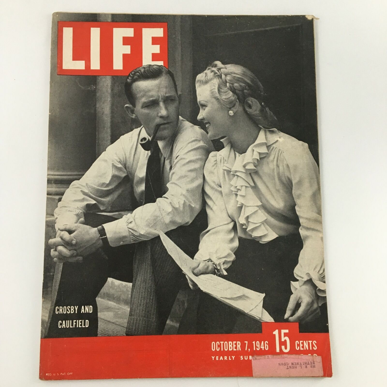 VTG Life Magazine October 7 1946 Photograph of Crosby and Caulfield Cover