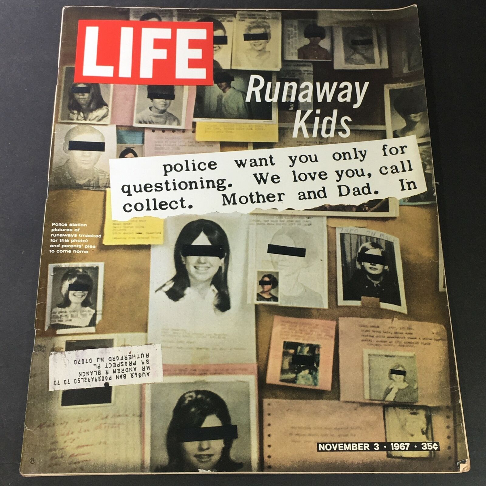 VTG Life Magazine November 3 1967 - Runaway Kids Police Wants Them For Questions