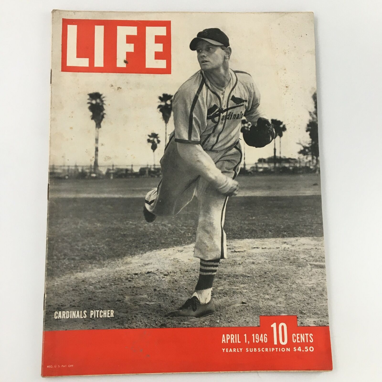 VTG Life Magazine April 1 1946 Cardinals Pitcher Charles Barrett Feature