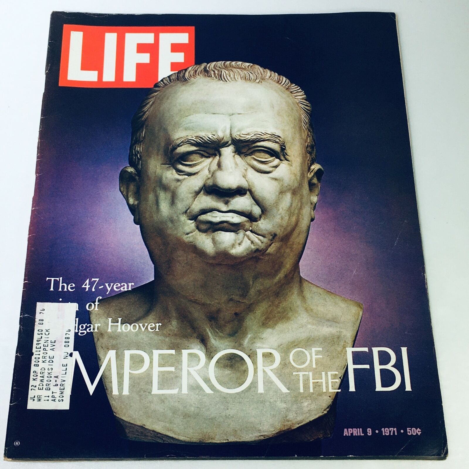 VTG Life Magazine April 9 1971 - 47 Year Reign: Edgar Hoover Emperor of the FBI