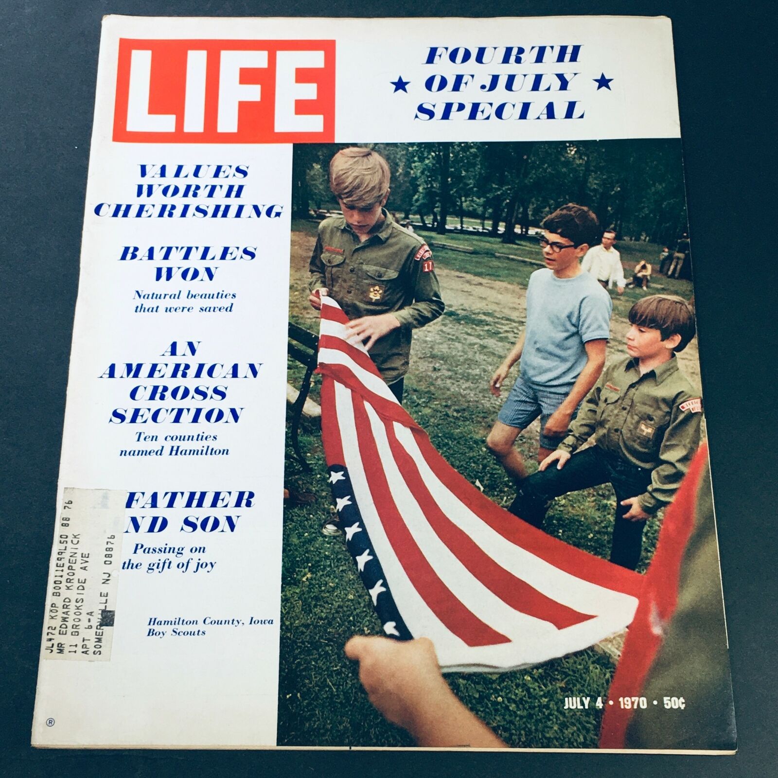 VTG Life Magazine July 4 1970 - An American Cross Section / Father and Son