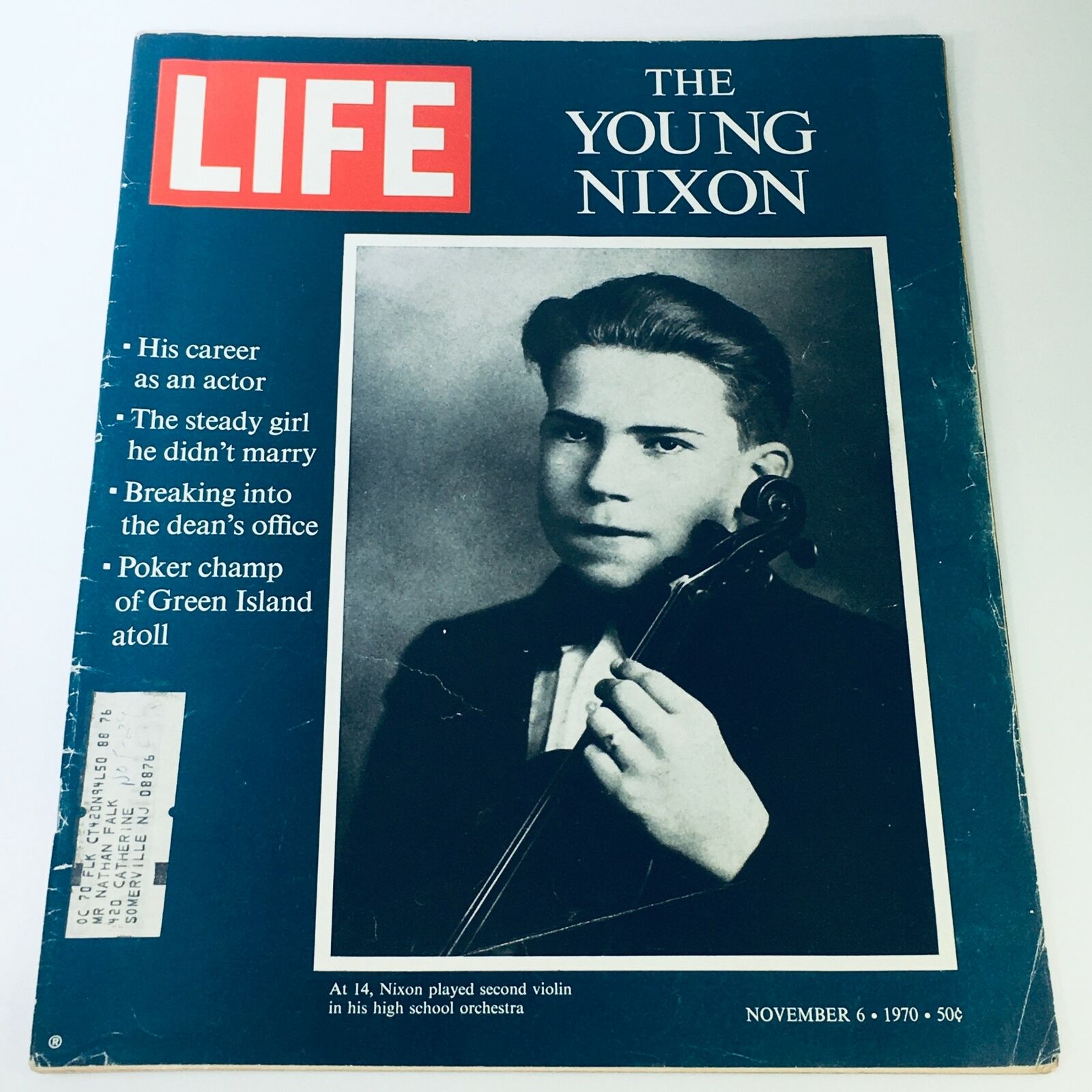 VTG Life Magazine November 6 1970 - Young Richard Nixon Played Second Violin