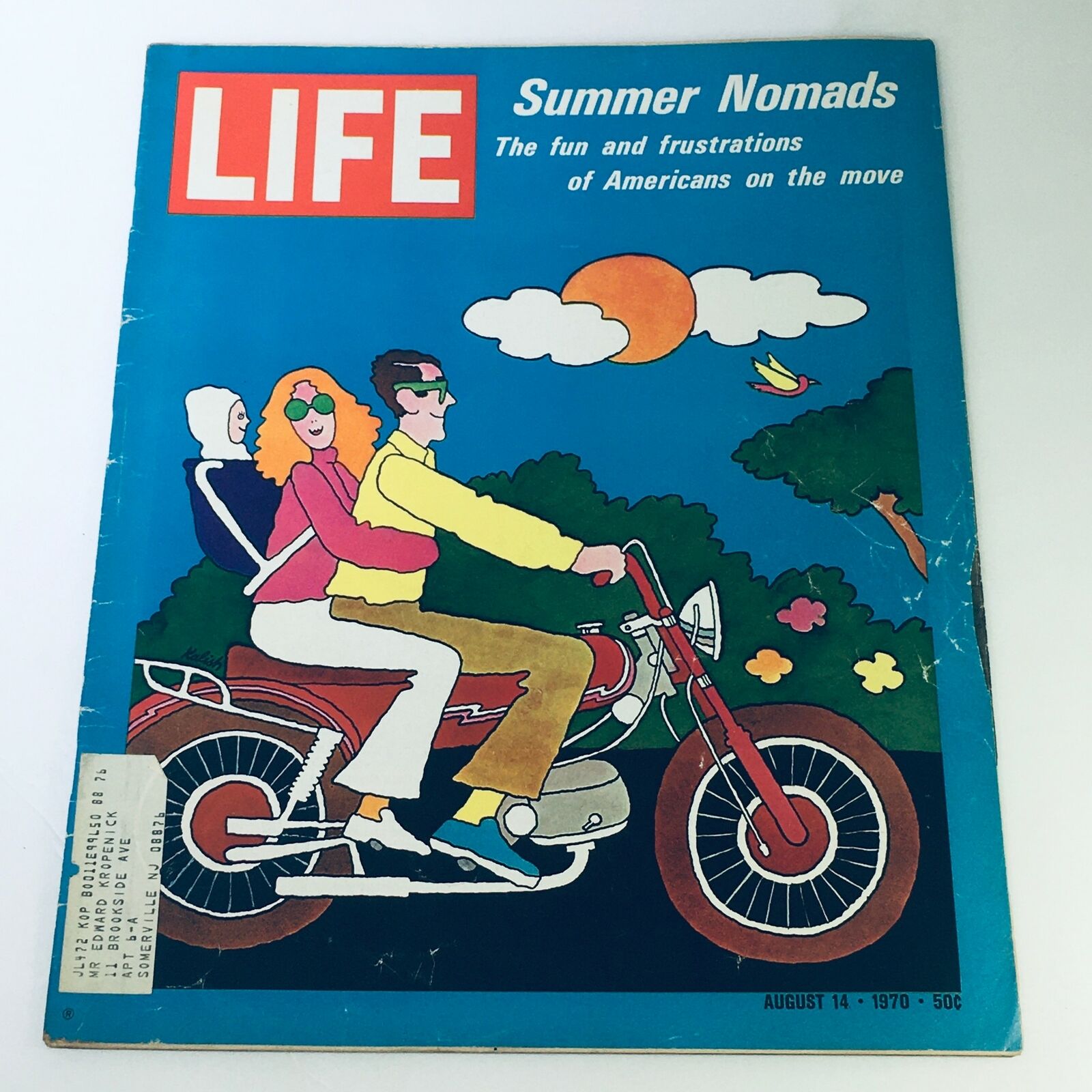 VTG Life Magazine August 14 1970 - The Fun & Frustrations of Americans on Move