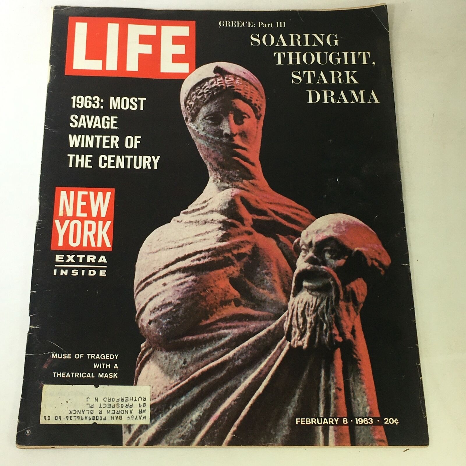 VTG Life Magazine February 8 1963 - Greece Part III Soaring Thought, Stark Drama