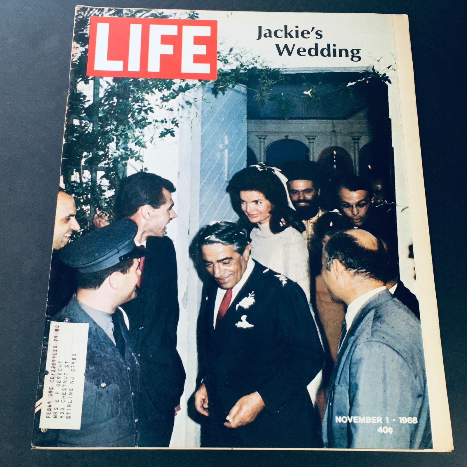 VTG Life Magazine November 1 1968 - Jacqueline Kennedy Onassis' Wedding