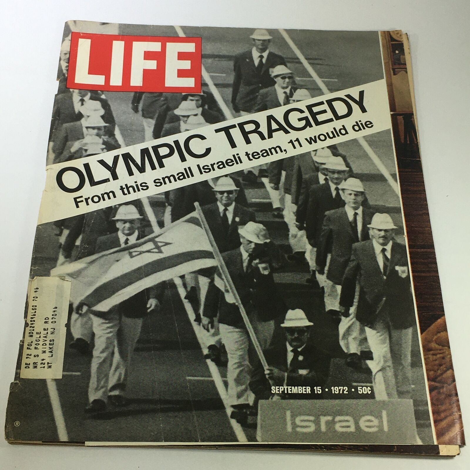 VTG Life Magazine September 15 1972 - Olympic Tragedy From Small Israeli Team