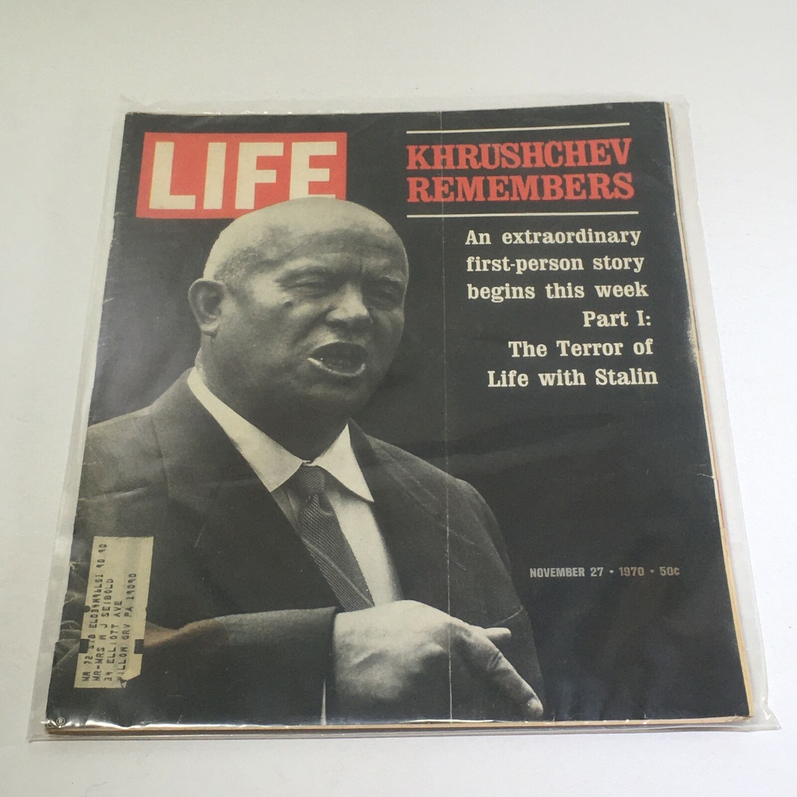 VTG Life Magazine: November 27 1970 - Khrushchev Remembers/Part I: Life w/Stalin