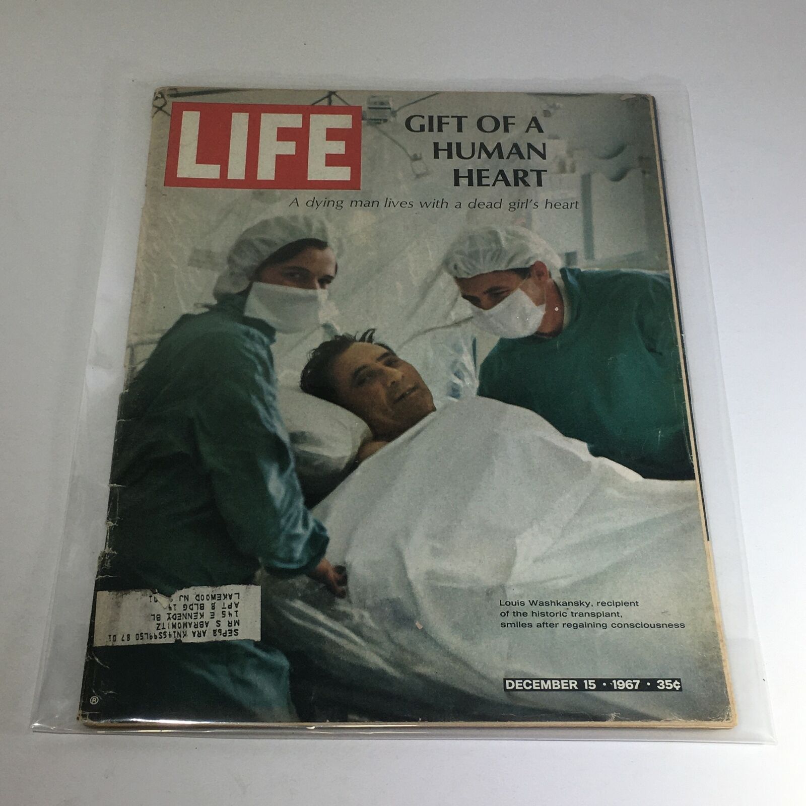 VTG Life Magazine: December 15 1967 - Louis Washkansky in Historic Transplant