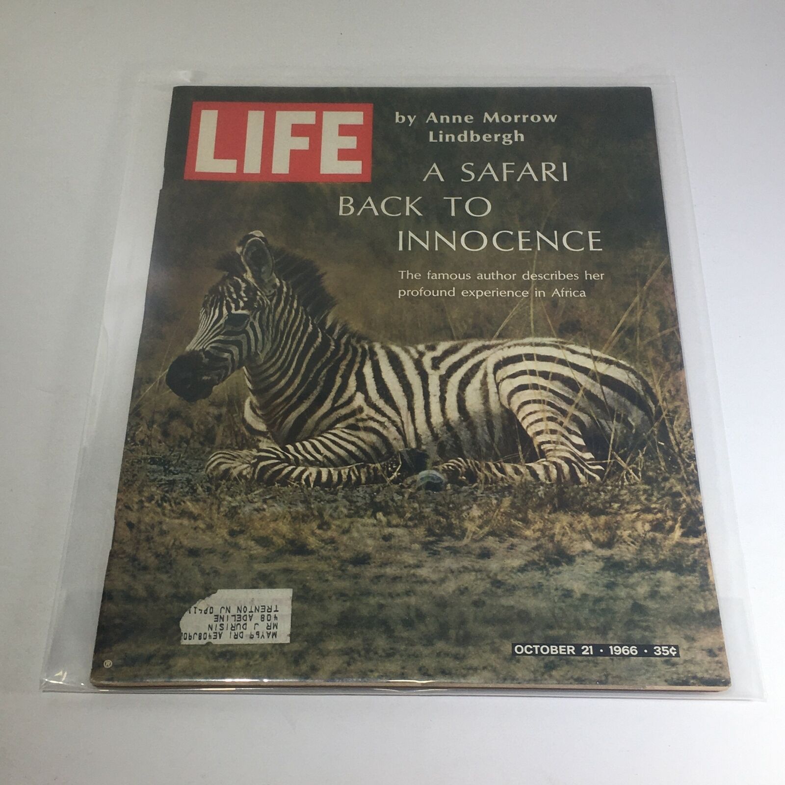 VTG Life Magazine: October 21 1966 - A Safari Back To Innocence Anne Morrow L.