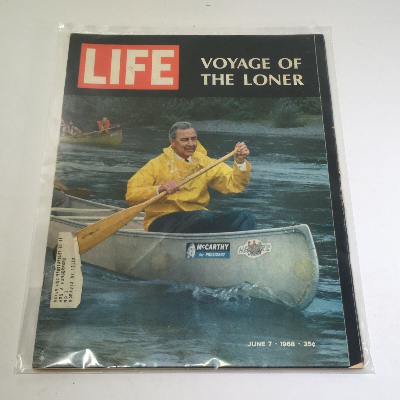 VTG Life Magazine: June 7 1968 - Voyage Of The Loner - McCarthy on Cover