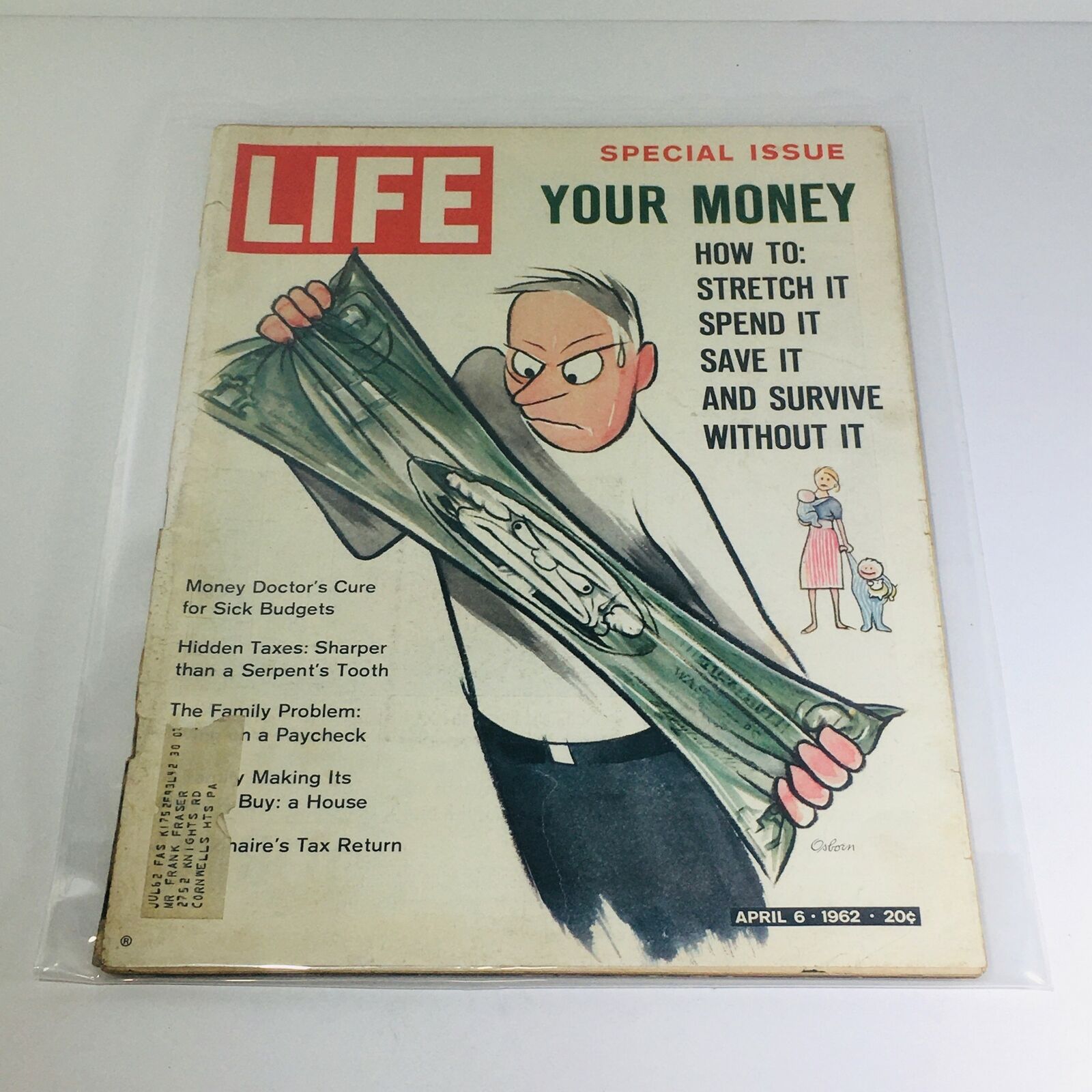 VTG Life Magazine: Apr 6 1962 - Money: How To Stretch, Spend, Save & Survive It