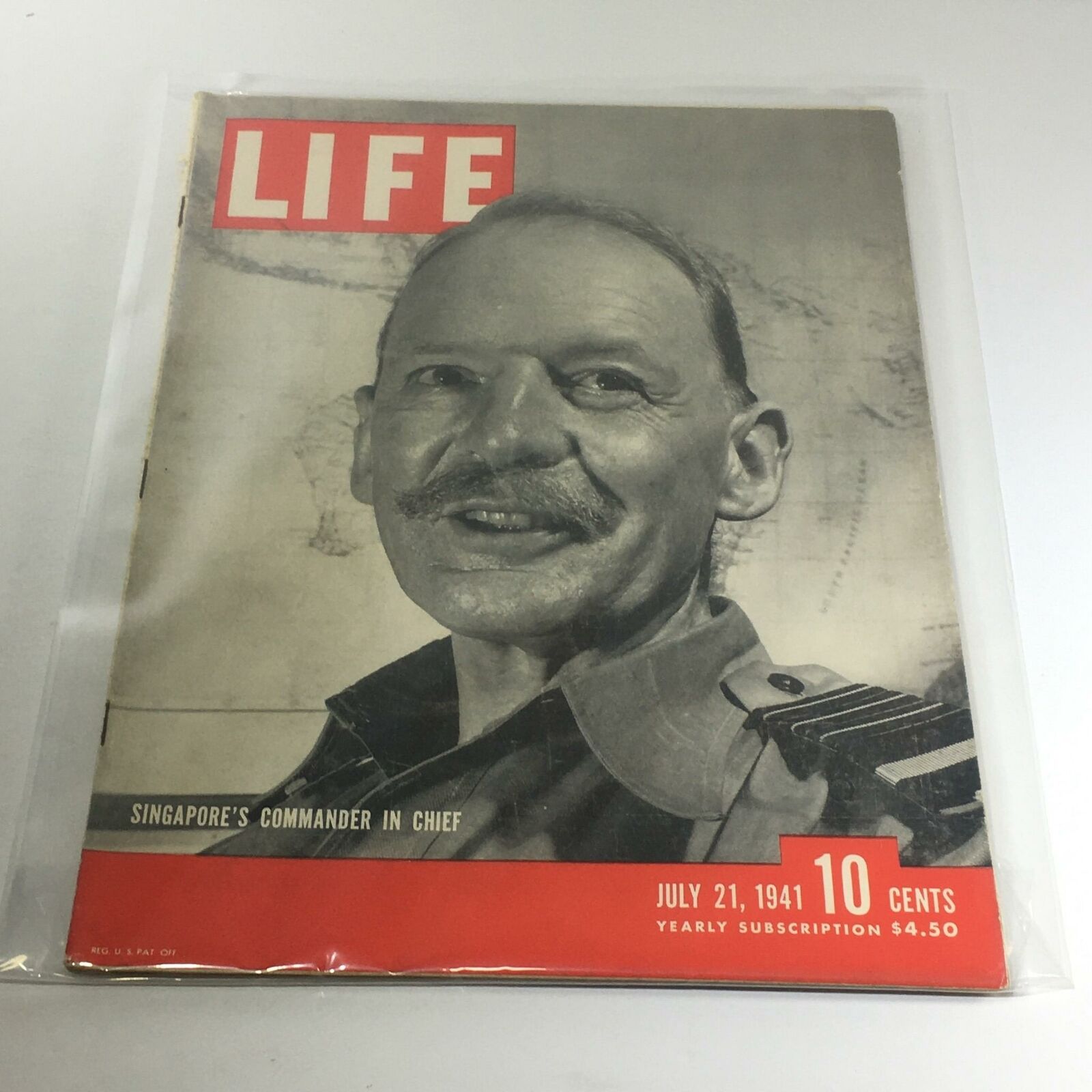 Vintage Life Magazine: July 21 1941 - Singapore's Commander In Chief Annual Subr