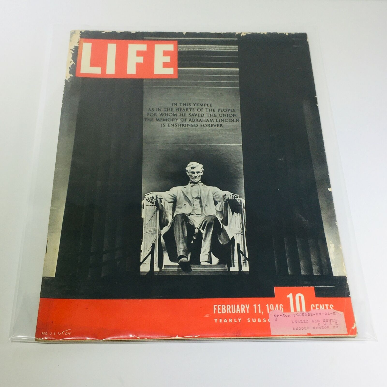 VTG Life Magazines: February 11 1946 - Abraham Lincoln Memorial/Lady Astor War