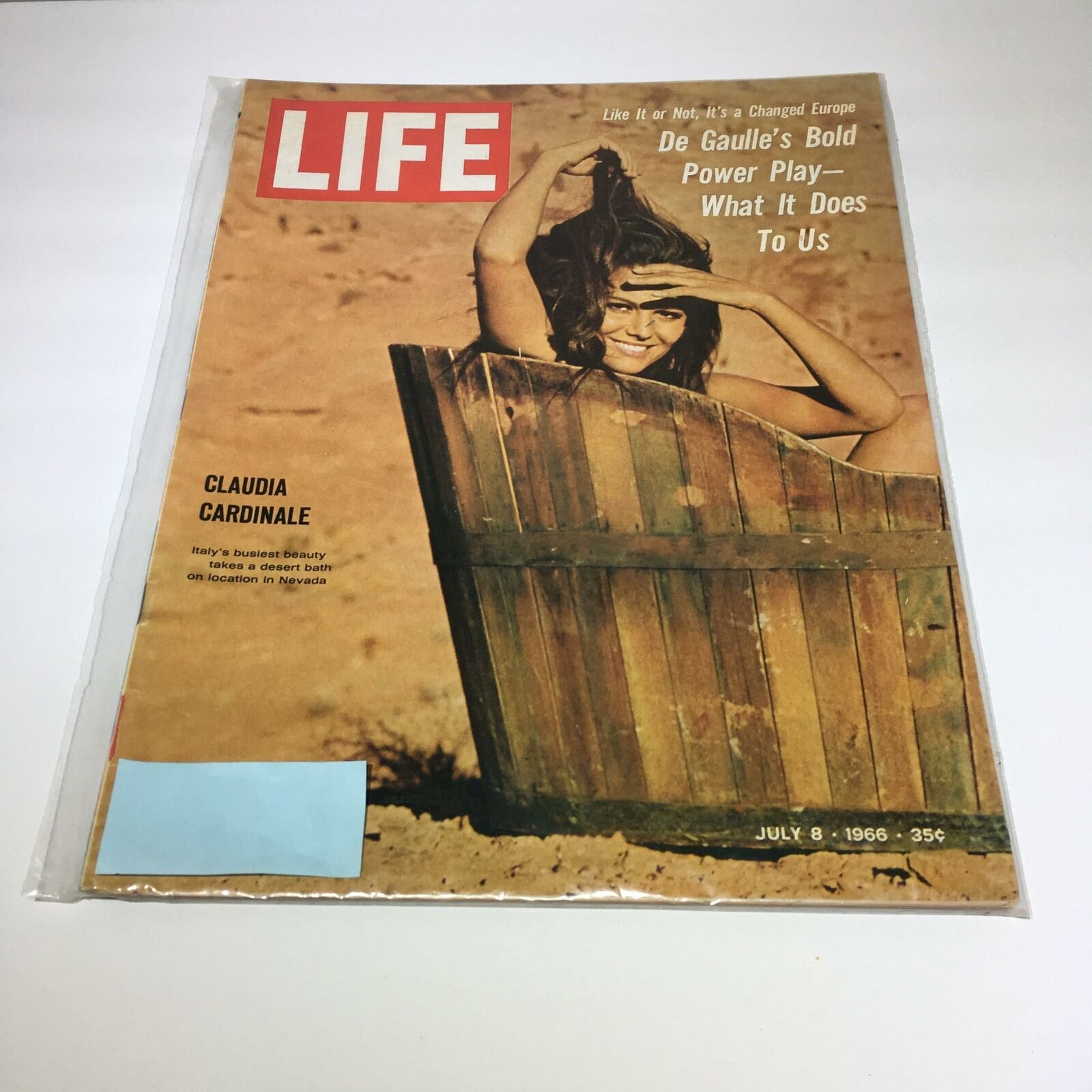 VTG Life Magazine July 8 1966 - Claudia Cardinale of De Gaulle's Bold Power Play