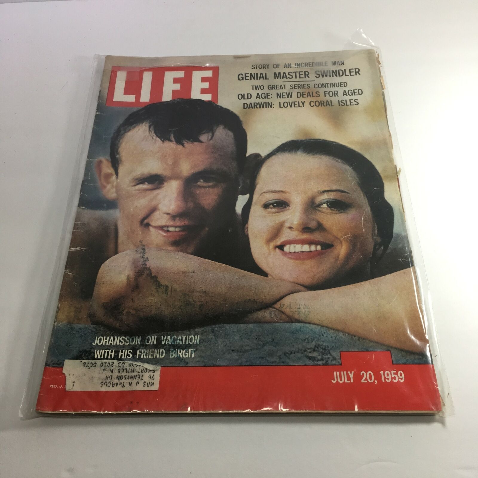 VTG Life Magazine July 20 1959 - Boxer Ingemar Johansson & Birgit Lundgren