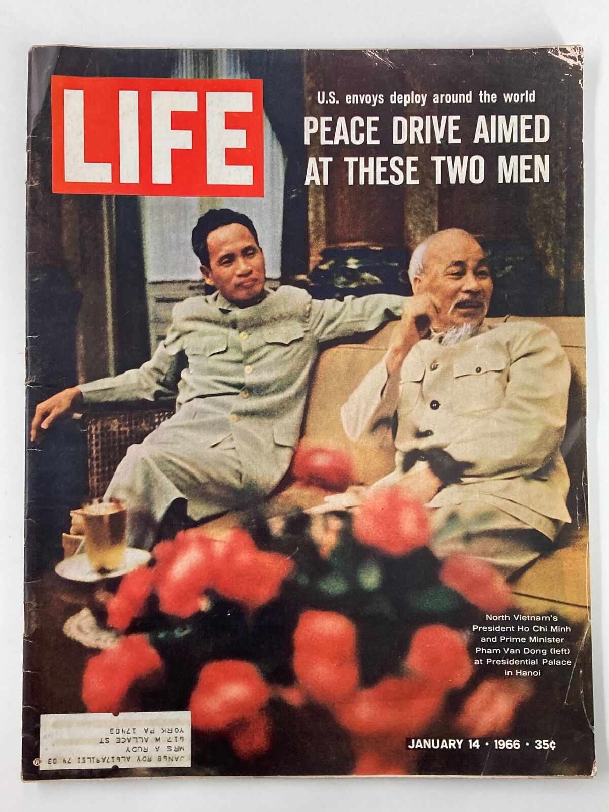 VTG Life Magazine January 14 1966 Pres. Ho Chi Minh and Pham Van Dong