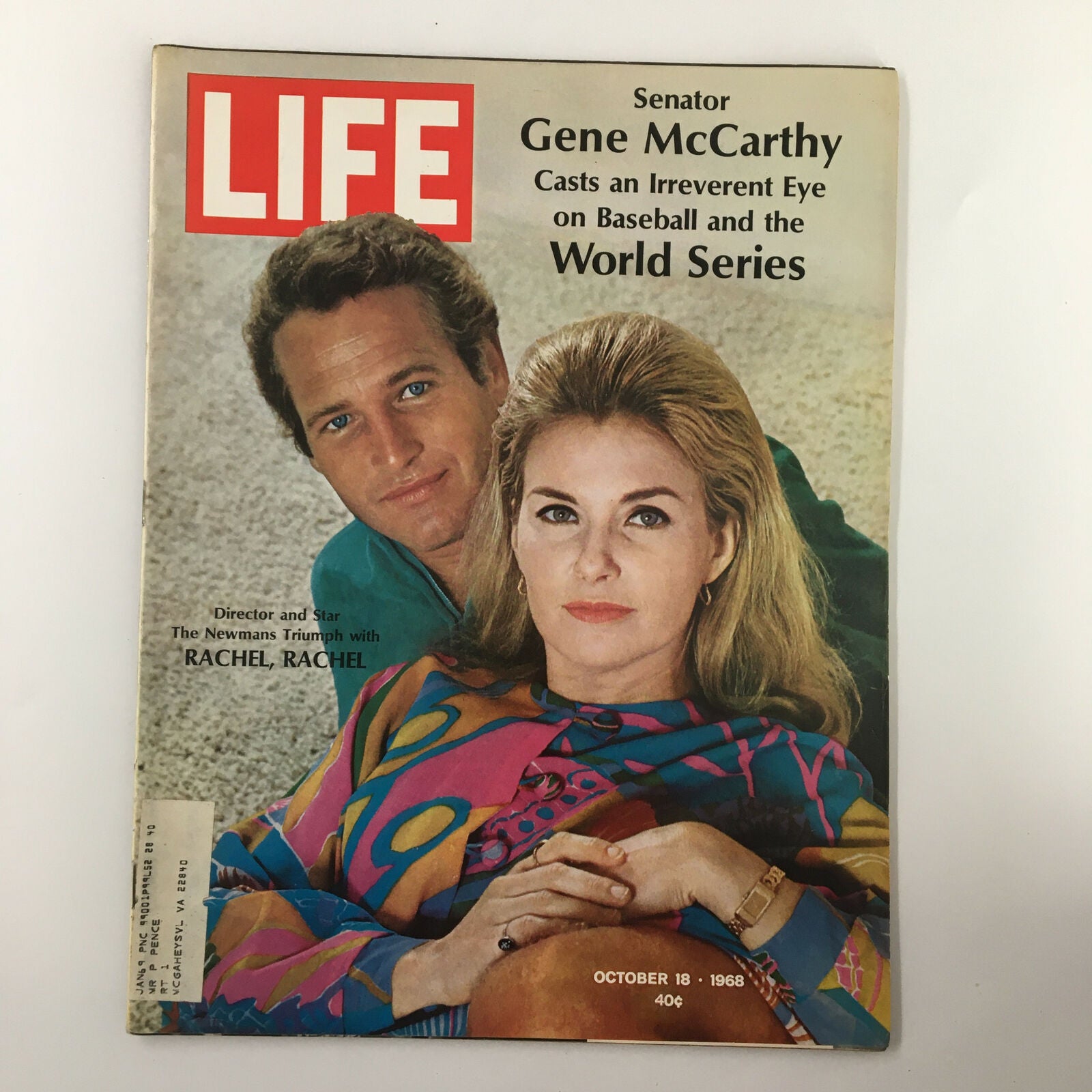 VTG Life Magazine October 18 1968 The Newmans Triumph with Rachel, Rachel