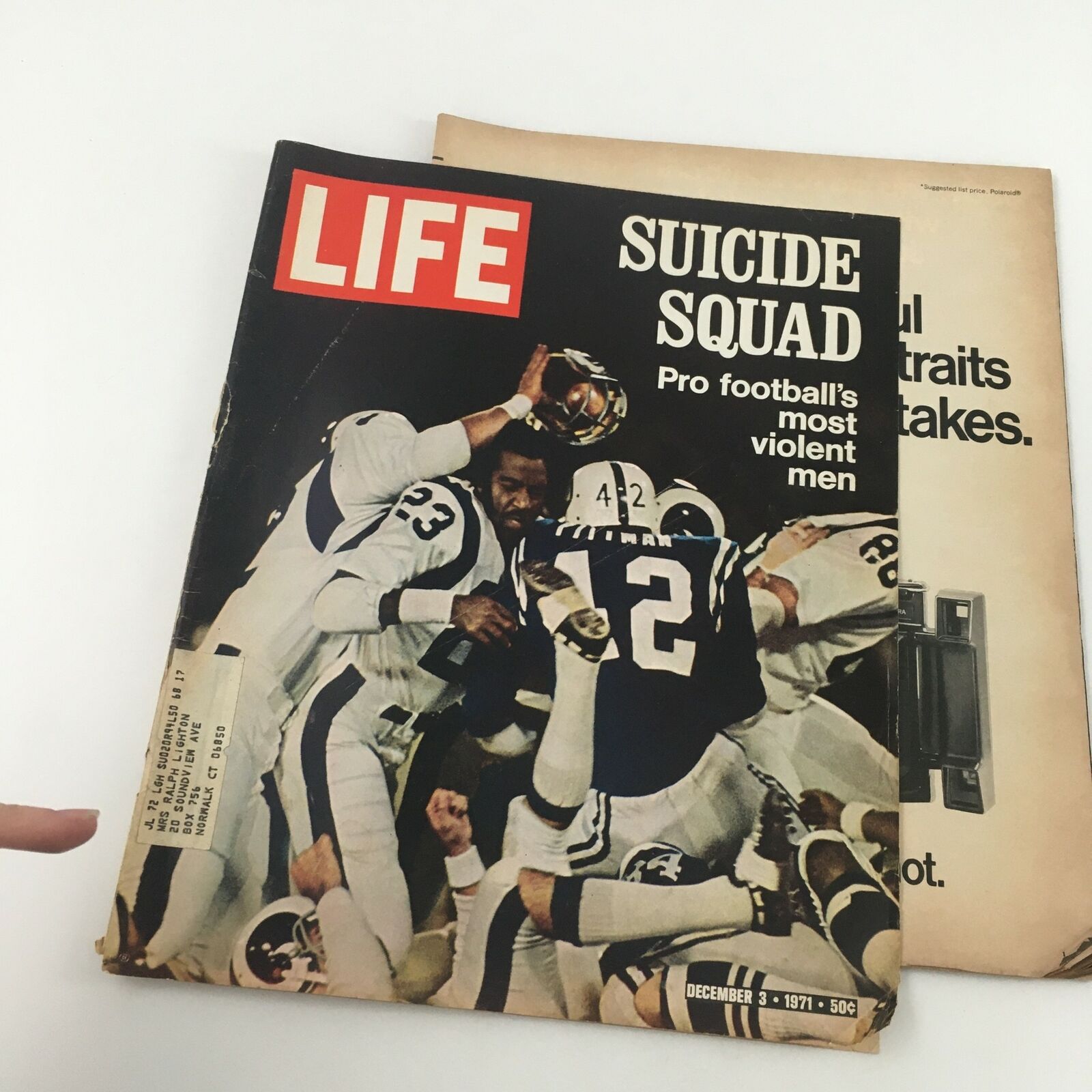 VTG Life Magazine December 3 1971 Pro Football's Most Violent Suicide Squad Men