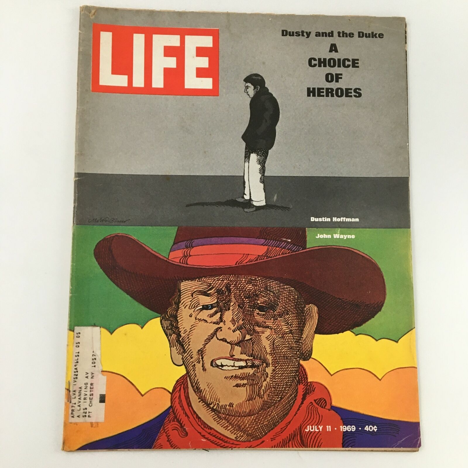 VTG Life Magazine July 11 1969 Dustin Hoffman and John Wayne Feature