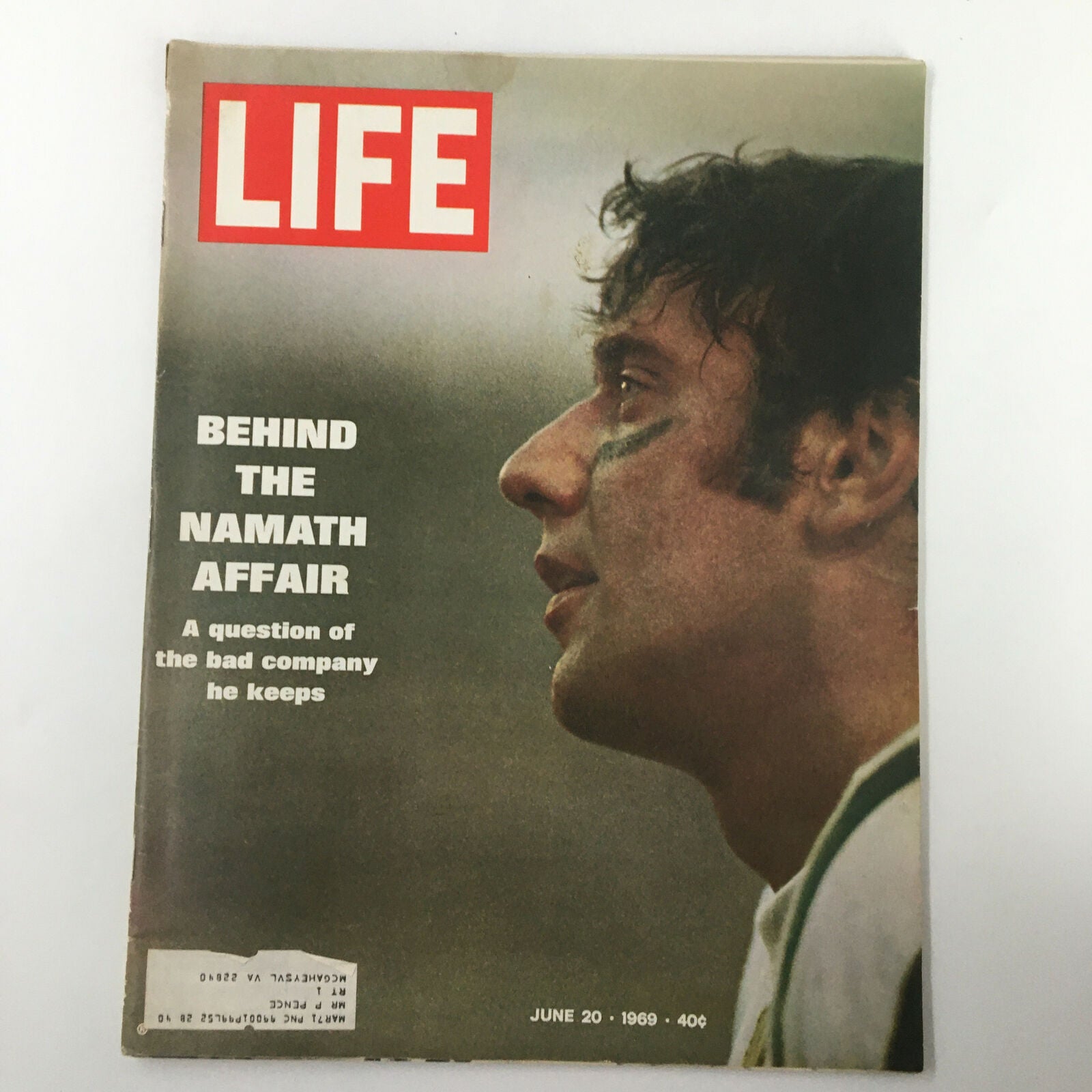 VTG Life Magazine June 20 1969 Behind The Joe Namath Affair A Question