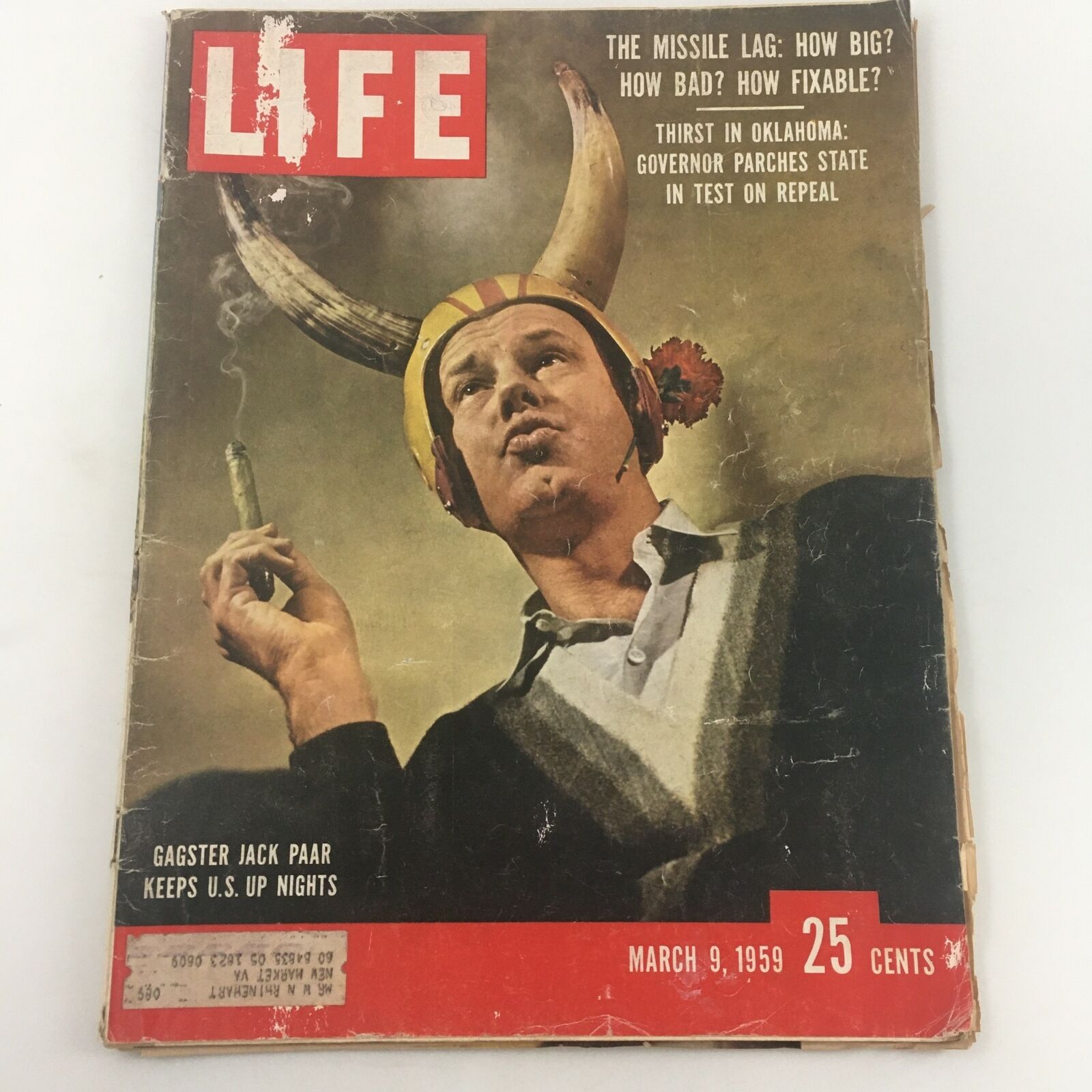 VTG Life Magazine March 9 1959 Jack Paar Cover and Thirst in Oklahoma Feature