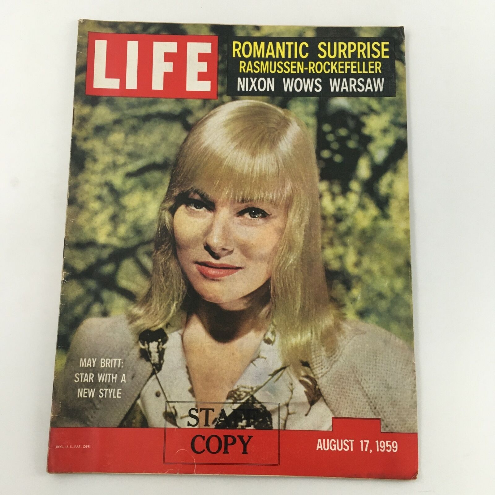 VTG Life Magazine August 17 1959 May Britt A Star With A New Style, Newsstand