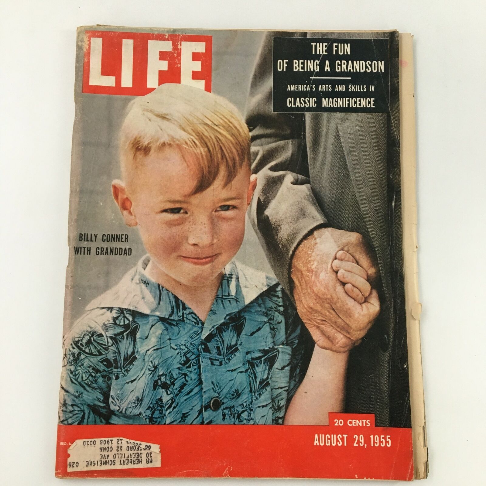 VTG Life Magazine August 29 1955 Billy Conner with Granddad Cover