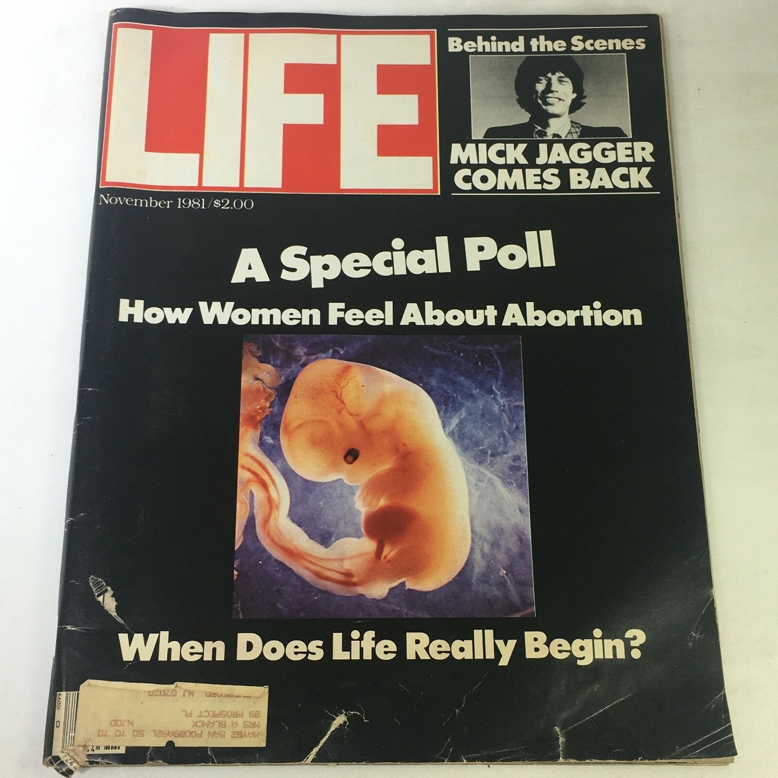 VTG Life Magazine November 1981 - Mick Jagger / How Women Feel About Abortion