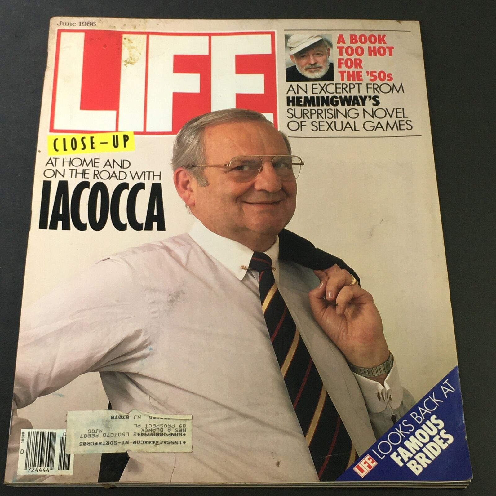 VTG Life Magazine June 1986 - On the Road with Lee Iacocca / Ernest Hemingway