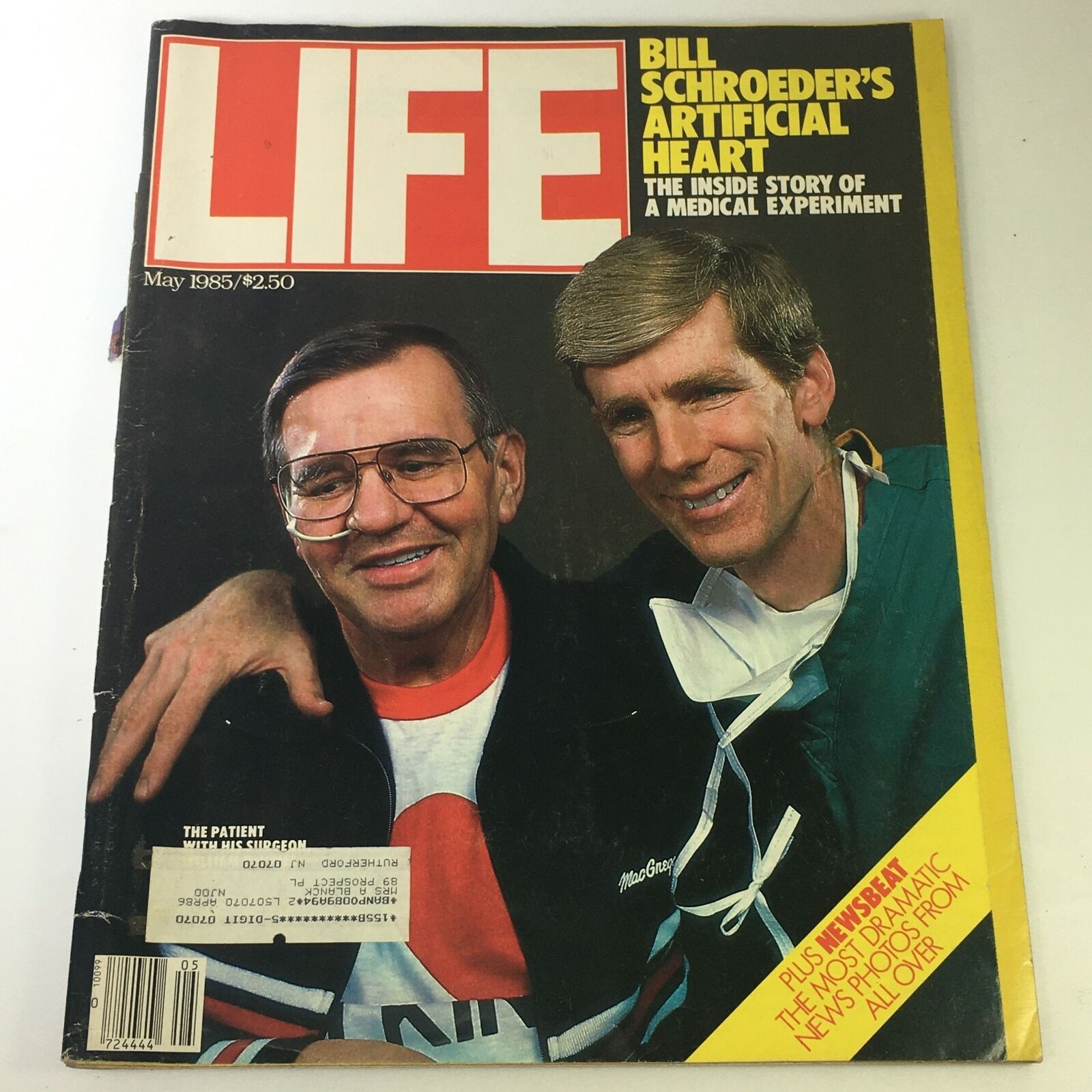 VTG Life Magazine May 1985 - Bill Schroeder Artificial Heart Medical Experiment