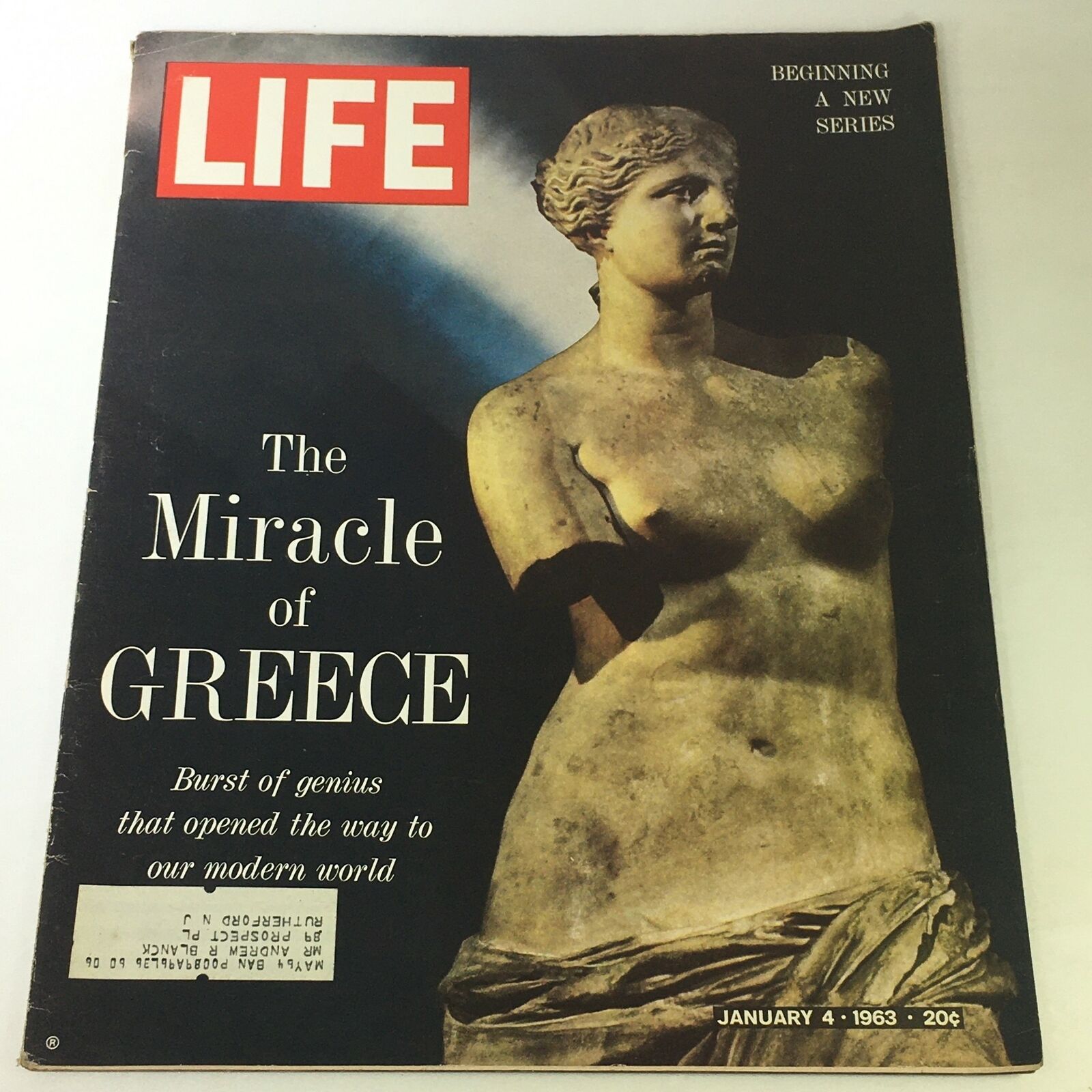 VTG Life Magazine January 4 1963 - The Miracle of Greece Beginning A New Series