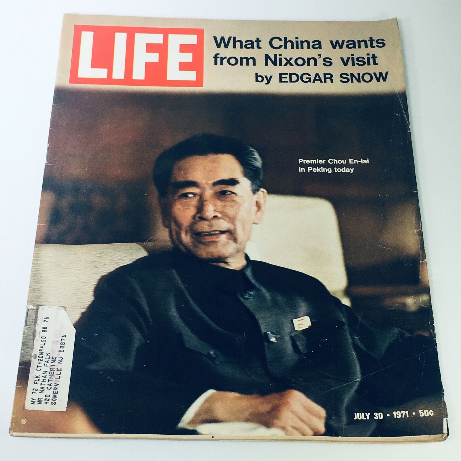 VTG Life Magazine July 30 1971 - Premier Chou En-lai in Peking China Today