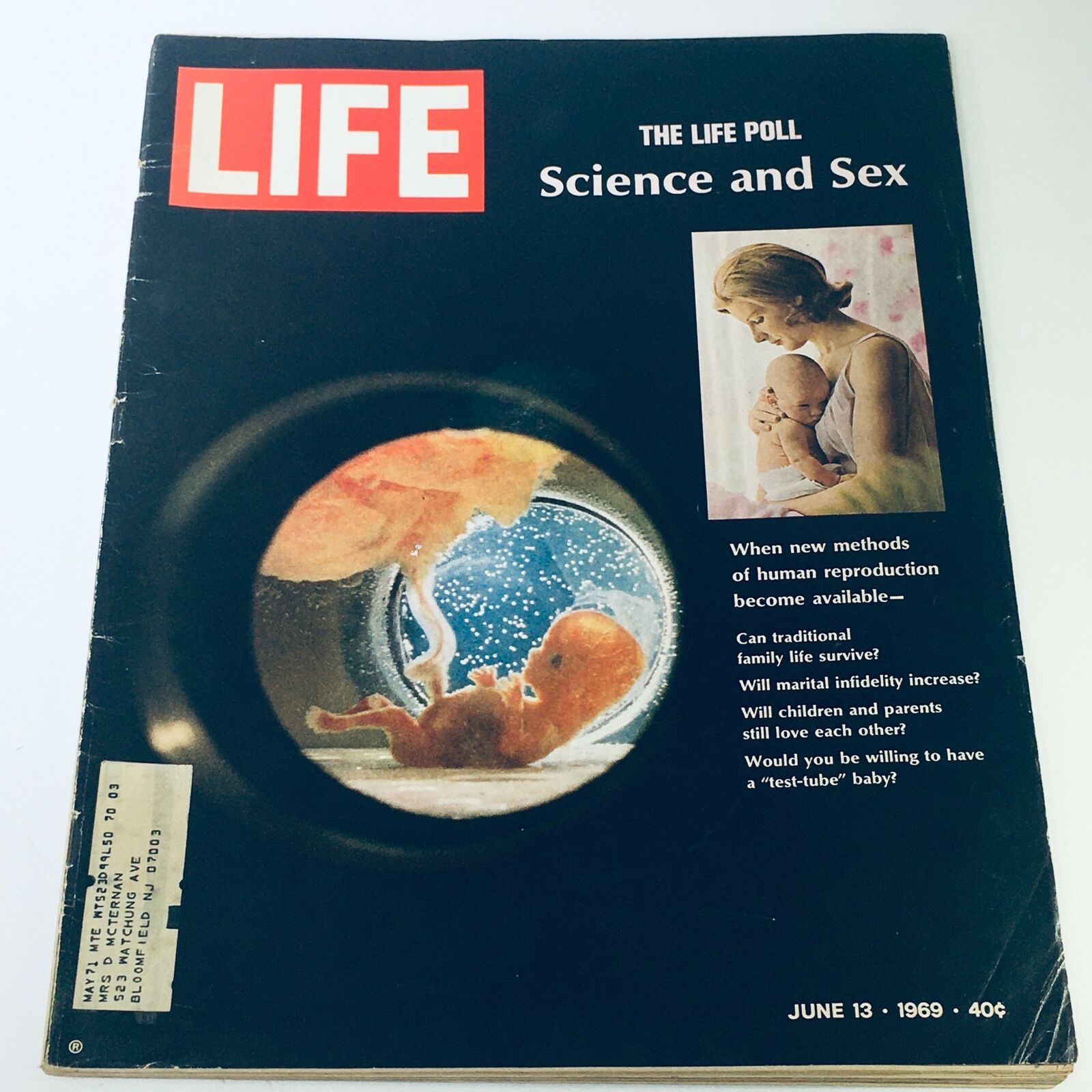 VTG Life Magazine June 13 1969 - Life Poll Science & Sex / Human Reproduction