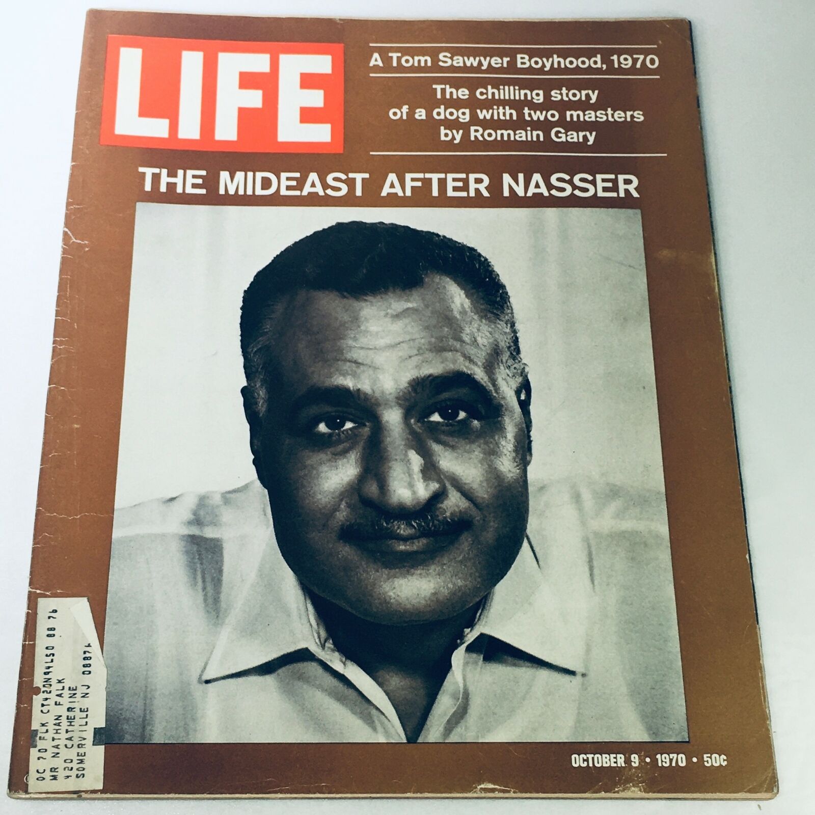 VTG Life Magazine October 9 1970 - The Mideast After Nasser / Tom Sawyer Boyhood