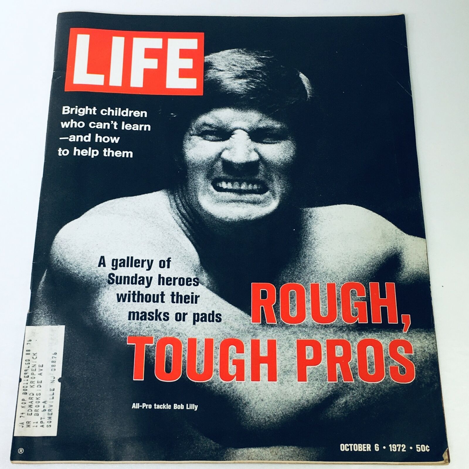 VTG Life Magazine October 6 1972 - All-Pro Tackle Bob Lilly Rough, Tough Pros