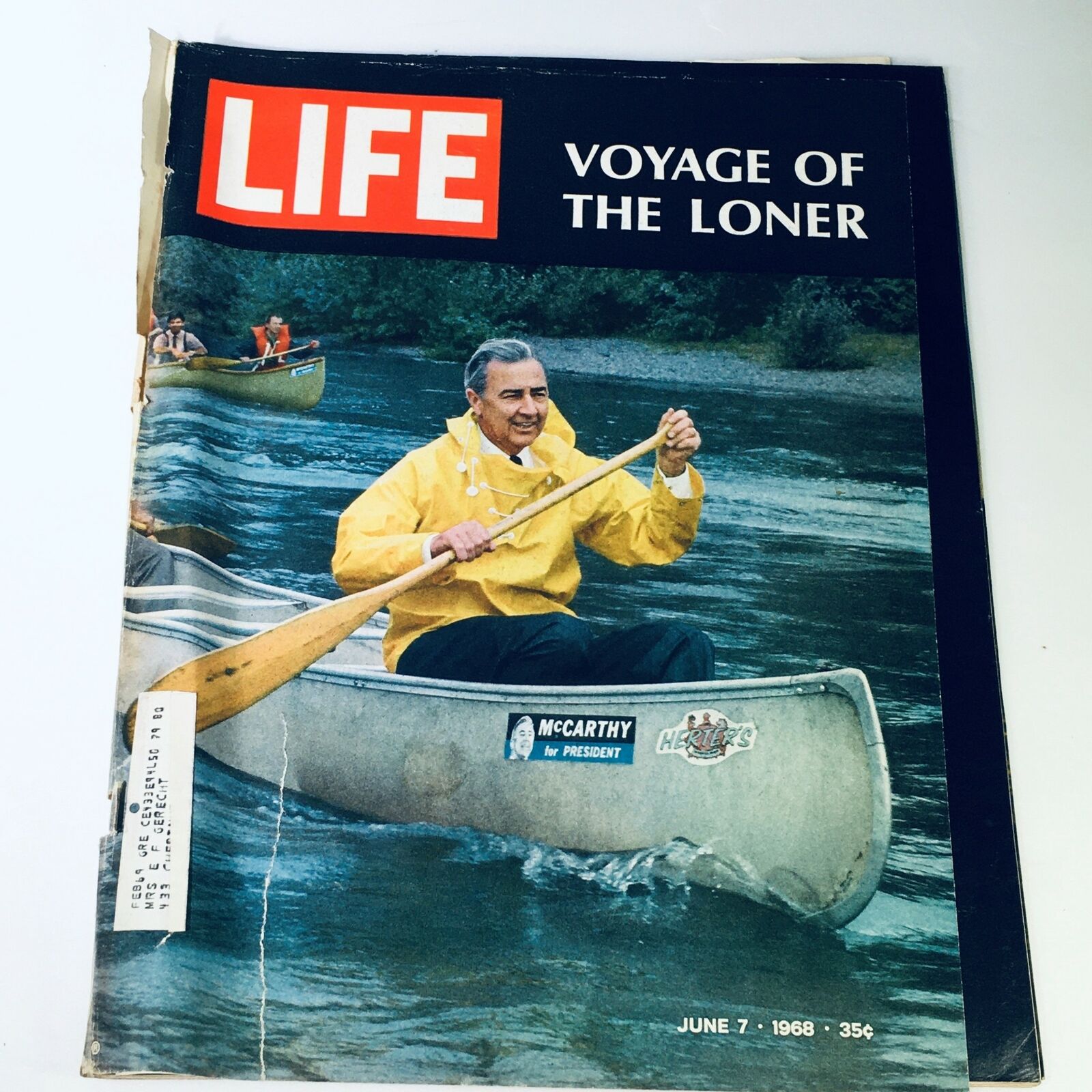 VTG Life Magazine June 7 1968 - The Voyage of The Loner Joseph McCarthy