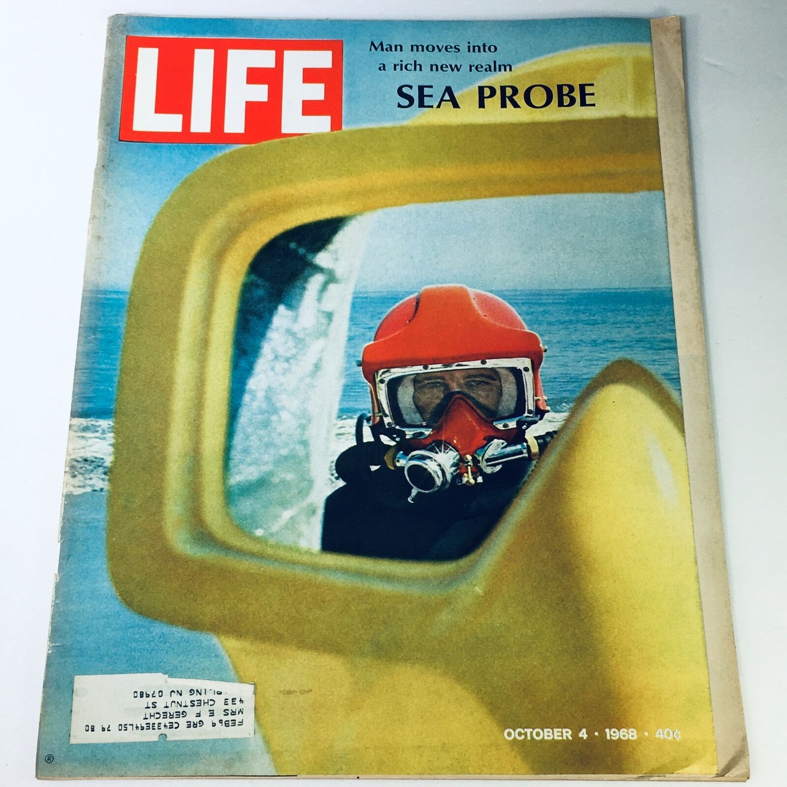 VTG Life Magazine October 4 1968 - Man Moves Into A Rich New Realm Sea Probe