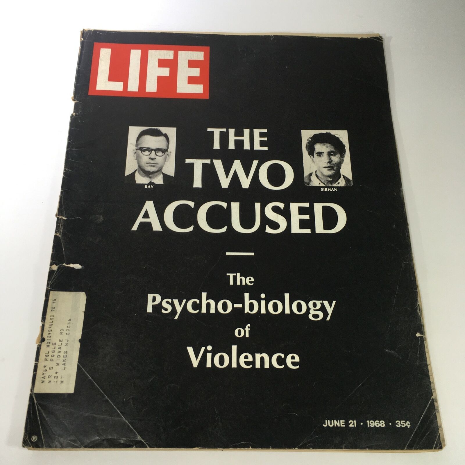 VTG Life Magazine June 21 1968 - David Parker Ray & Sirhan Sirhan The 2 Accused