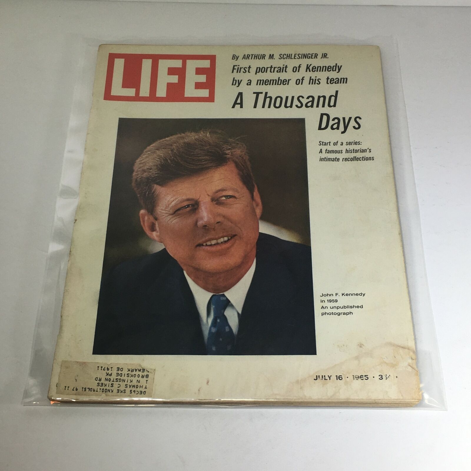 VTG Life Magazine - July 16 1965 - John F. Kennedy Photographed in 1959