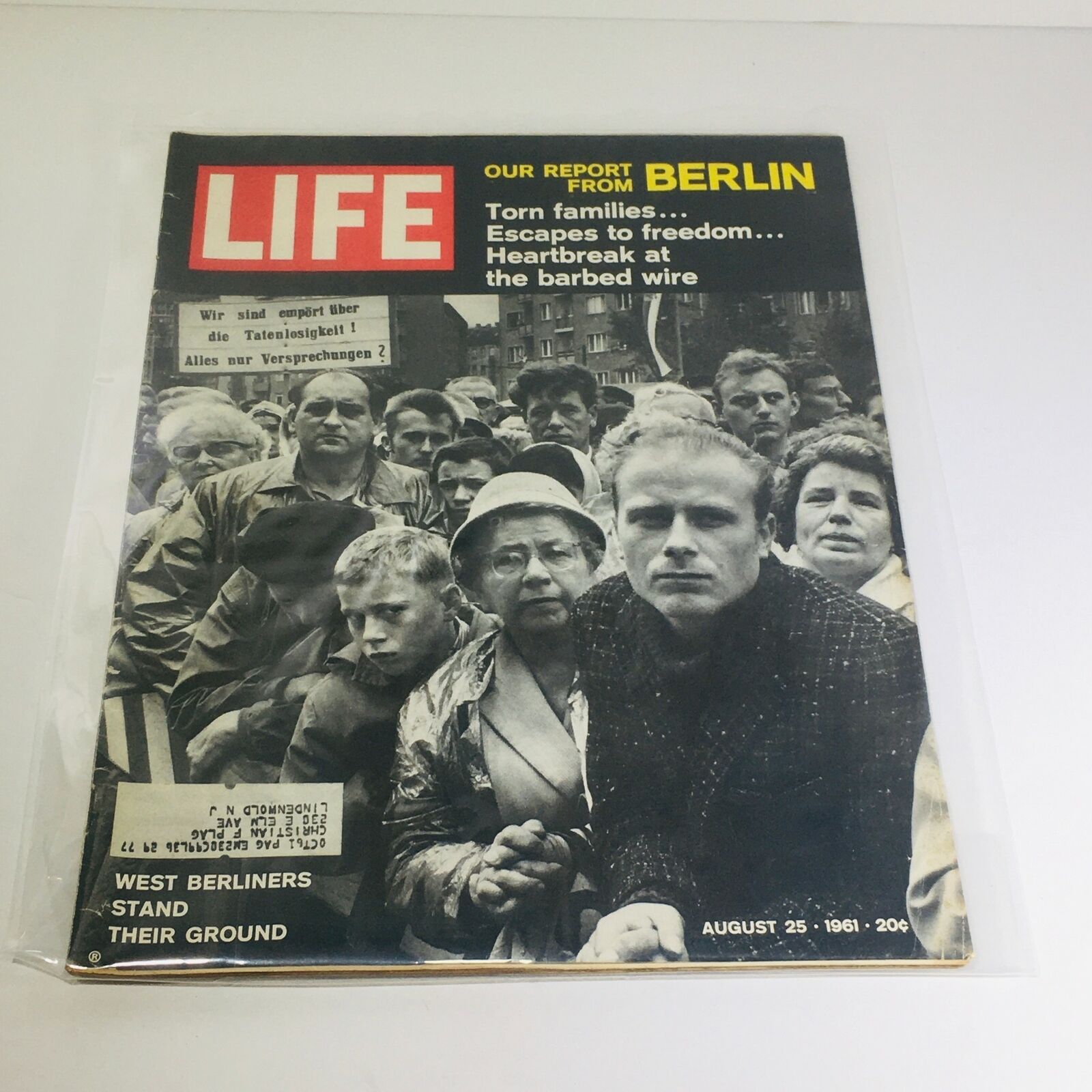 VTG Life Magazine: West Berliners Stand Their Ground/Report Berlin - Aug 25 1961