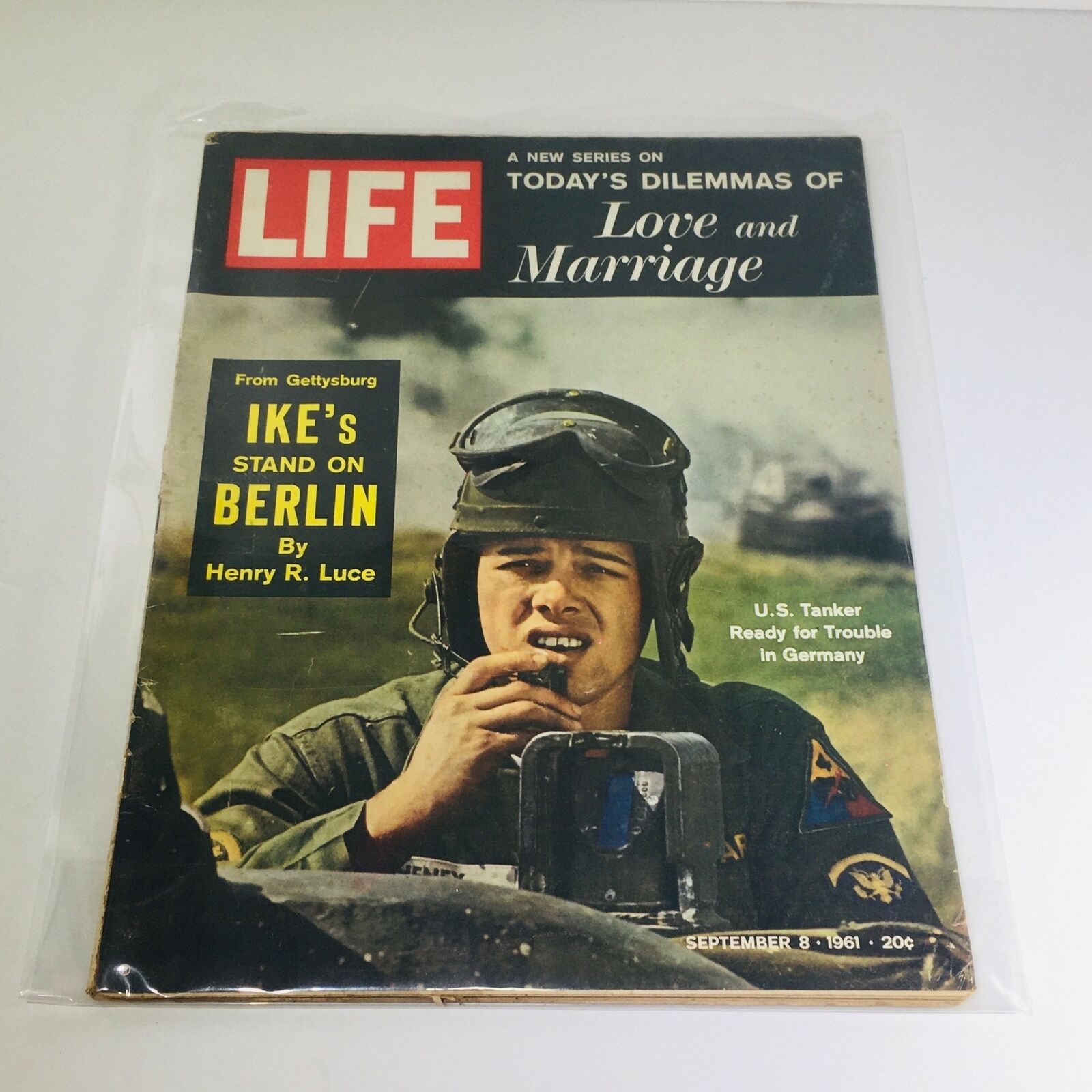 VTG Life Magazine: Sept 8 1961 - Ike's Stand on Berlin/Love and Marriage/US Tank