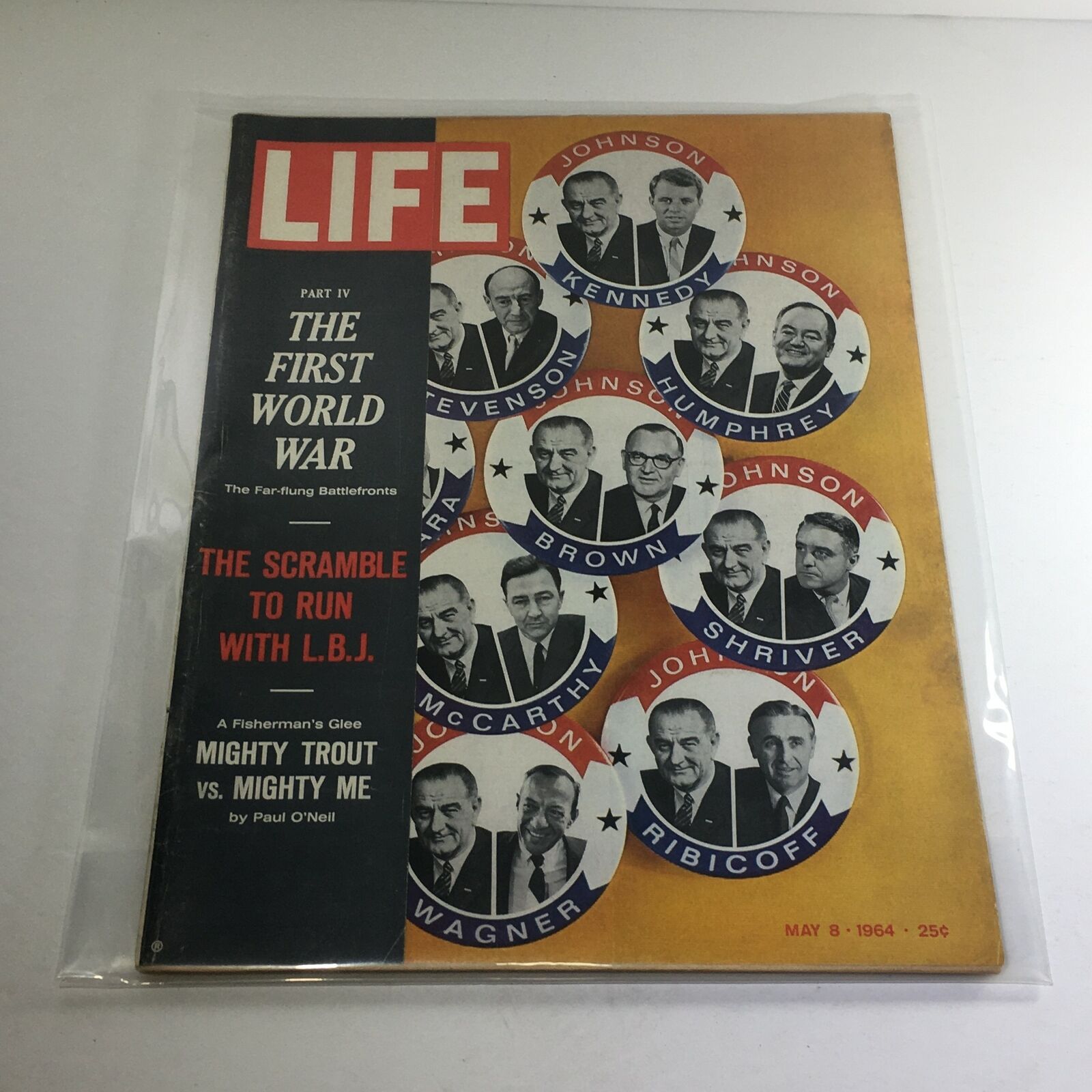 VTG Life Magazine: May 8 1964 - Presidential Election Button Up/Paul O'Nell