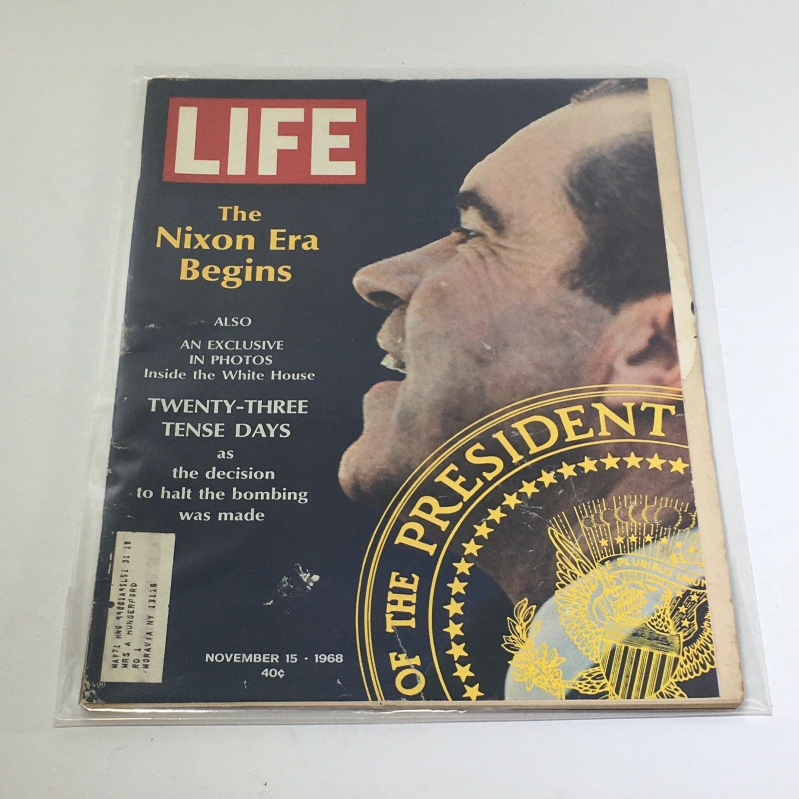 VTG Life Magazine: November 15 1968 - The Richard Nixon Era Begins/23 Tense Days