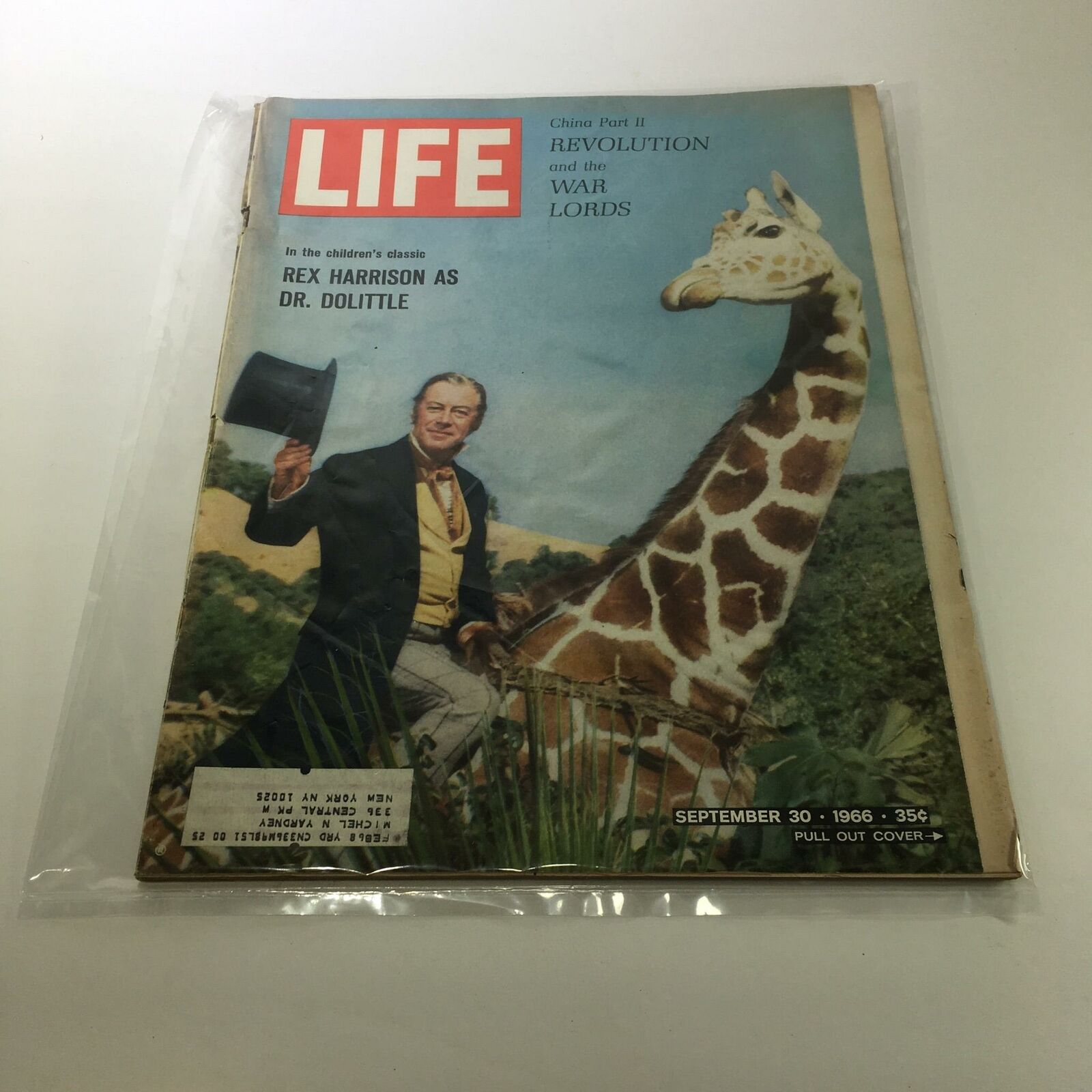 VTG Life Magazine September 30 1966 Rex Harrison as Dr. Dolittle