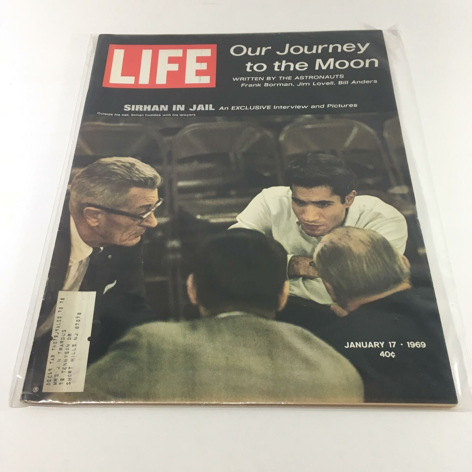 VTG Life Magazine January 17 1969 Our Journey to The Moon, Sirhan in Jail