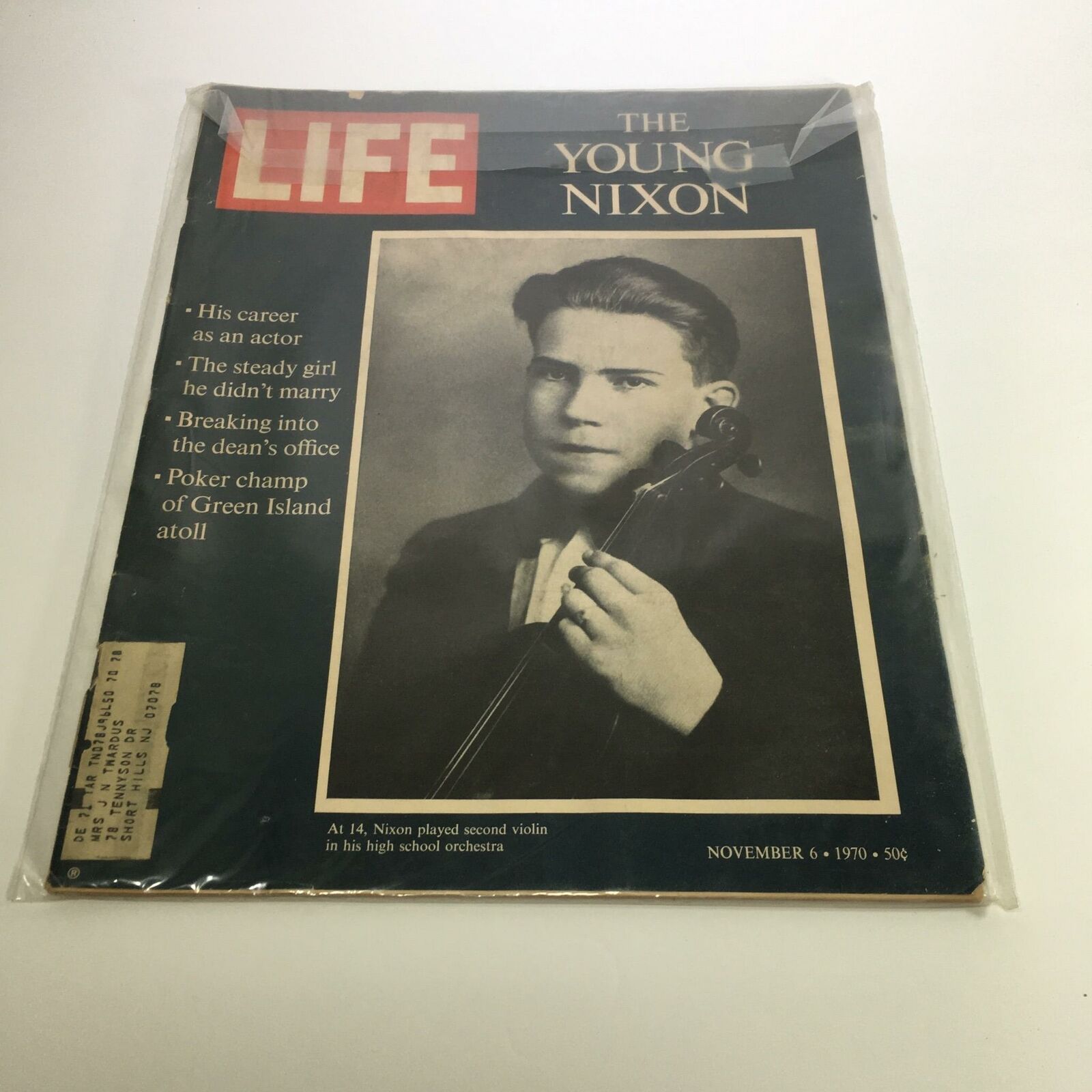 Life Magazine November 6 1970 The Young Richard Nixon Played Second Violin