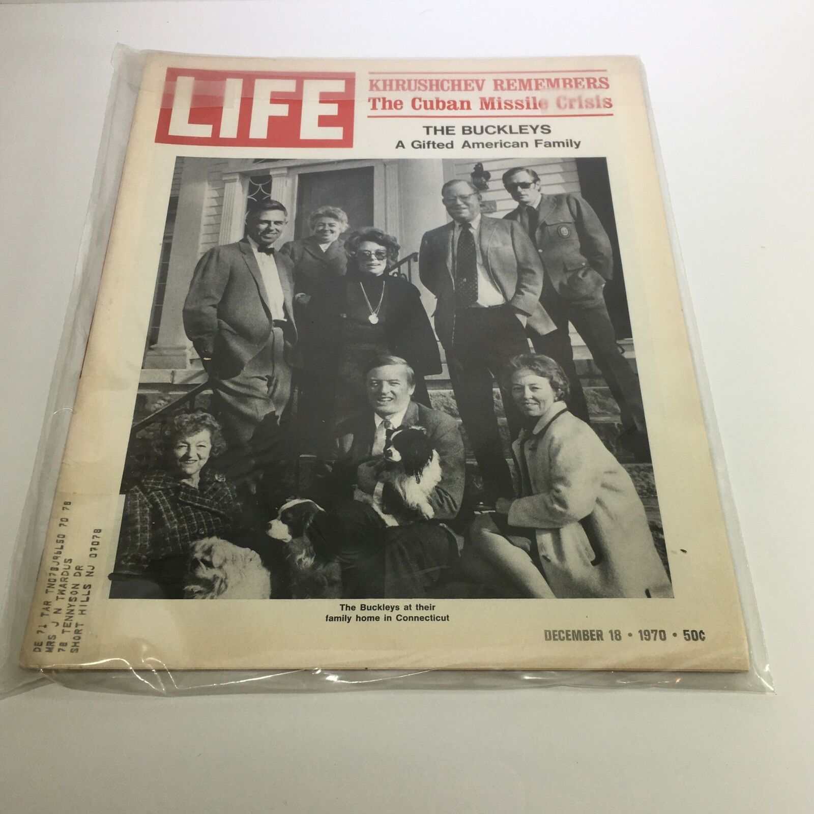 Life Magazine: December 18, 1970 The Buckleys - A Gifted American Family