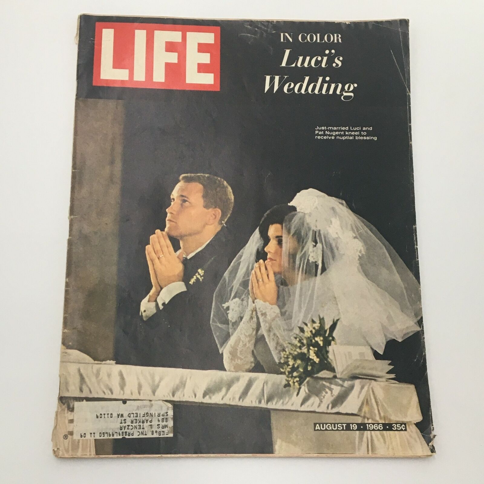 VTG Life Magazine August 19 1966 Married Luci and Pat Nugent Cover and Feature