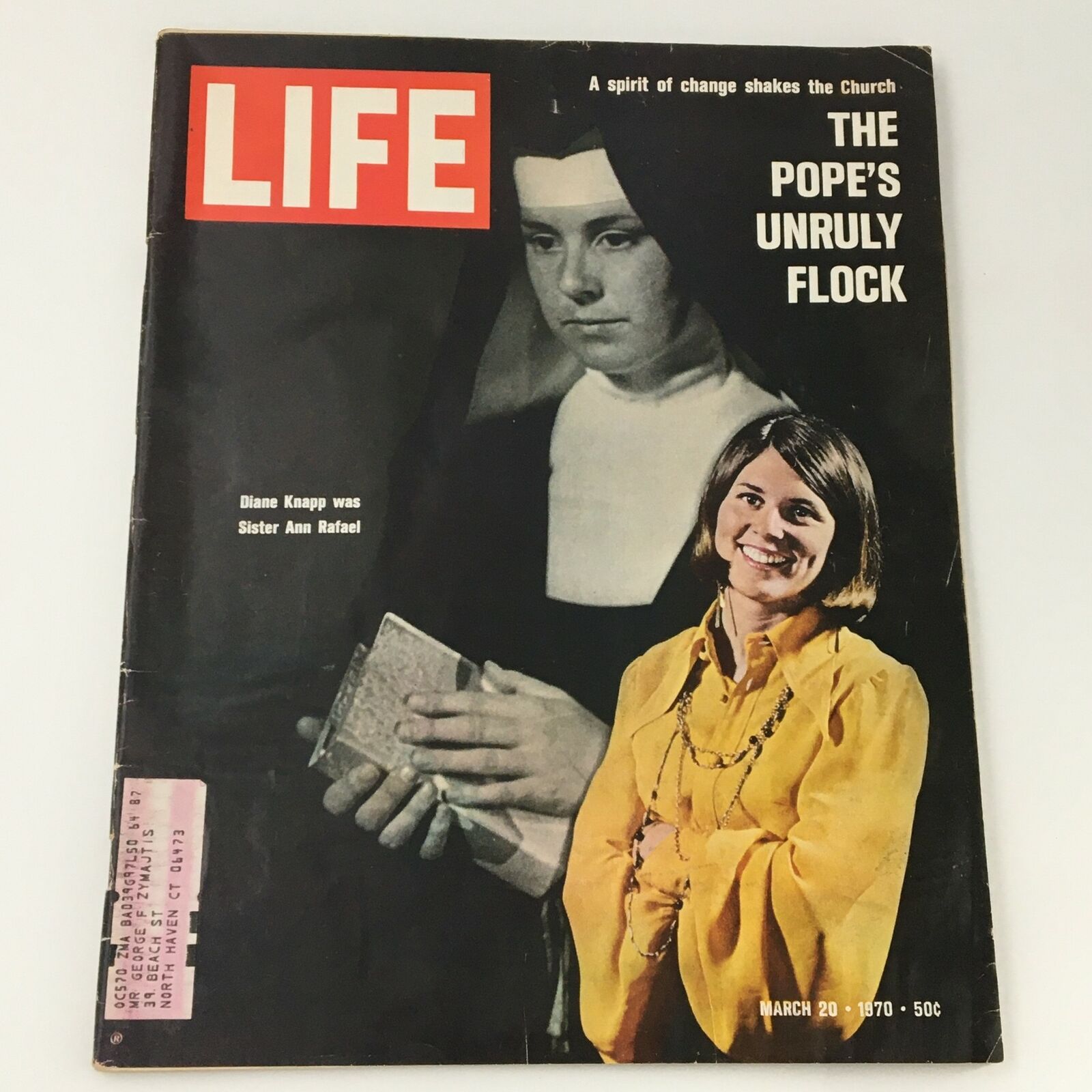 VTG Life Magazine March 20 1970 Diane Knapp was Sister Ann Rafael Cover Feature